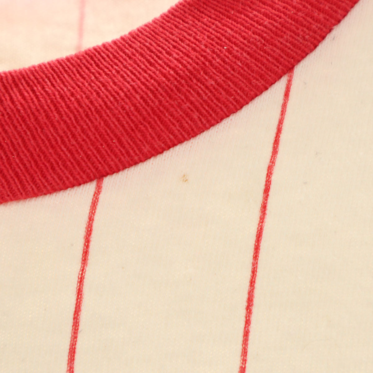 80s 90s オールド ストライプ柄 半袖 ベースボール Tシャツ アイボリー シングルステッチ メンズ