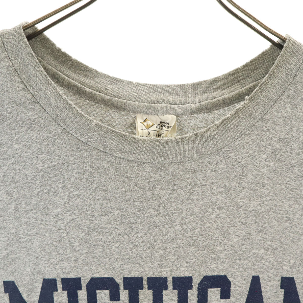 The Cotton Exchange ザコットンエクスチェンジ 90s USA製 オールド ミシガン 半袖 Tシャツ XL グレー シングルステッチ メンズ