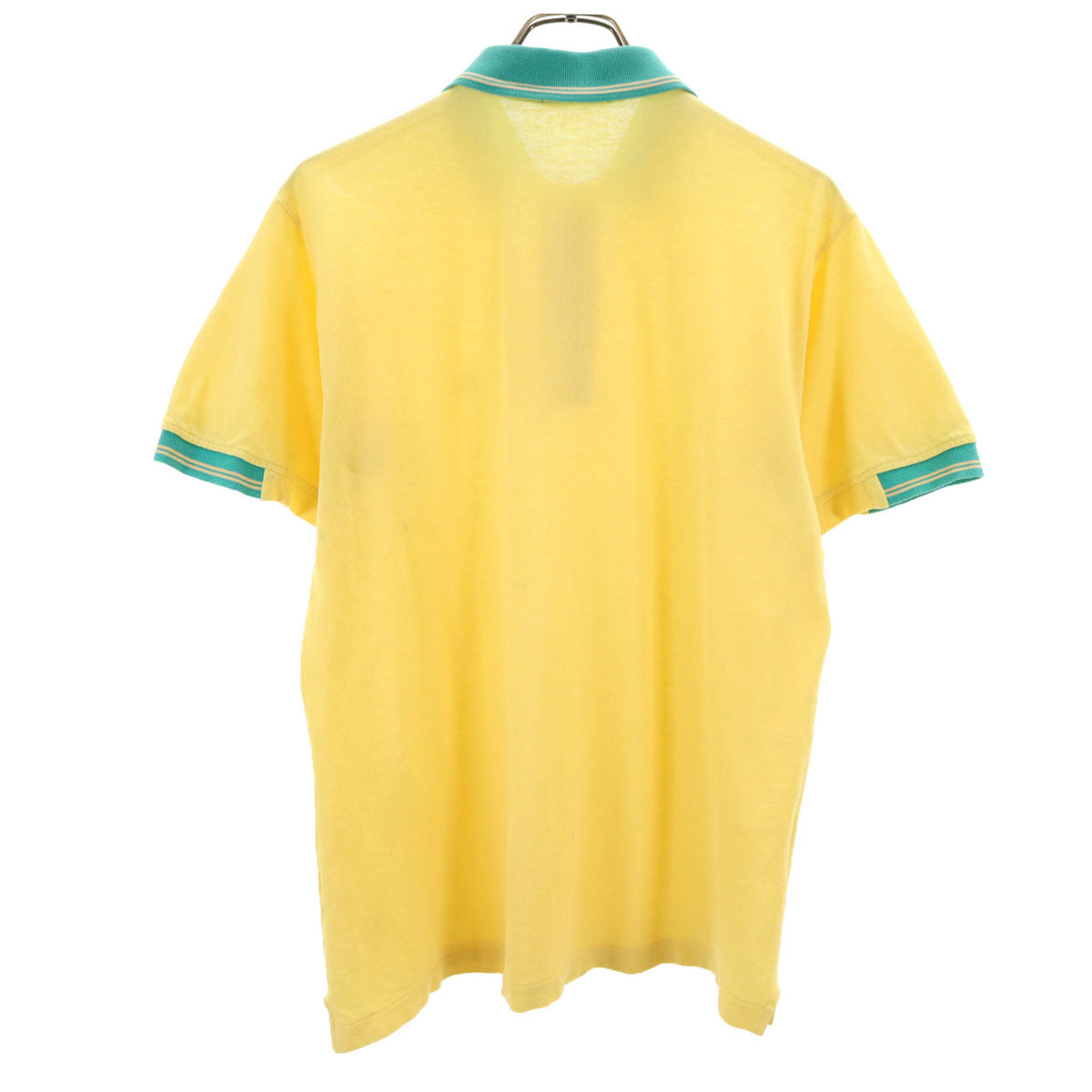 IZOD LACOSTE アイゾッドラコステ 70s ヴィンテージ 糸巻きタグ 半袖 ポロシャツ イエロー系 鹿の子 メンズ