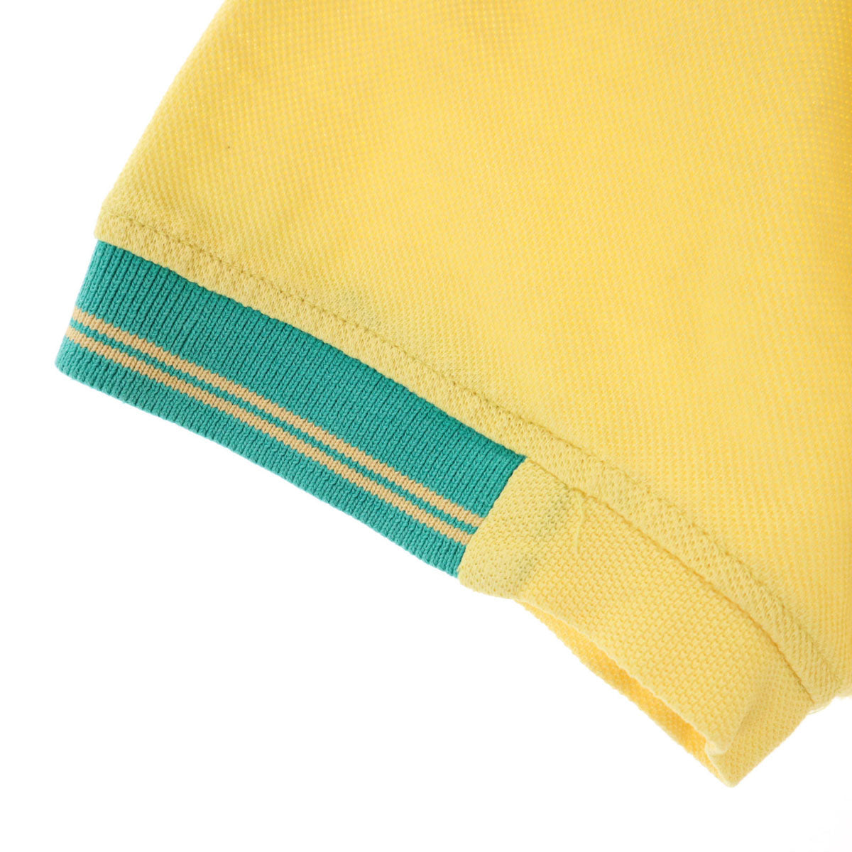 IZOD LACOSTE アイゾッドラコステ 70s ヴィンテージ 糸巻きタグ 半袖 ポロシャツ イエロー系 鹿の子 メンズ