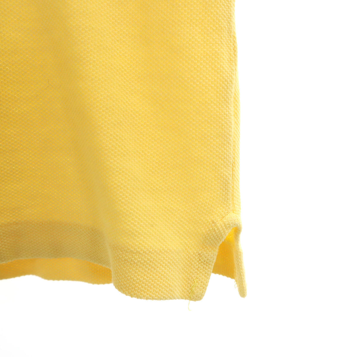 IZOD LACOSTE アイゾッドラコステ 70s ヴィンテージ 糸巻きタグ 半袖 ポロシャツ イエロー系 鹿の子 メンズ