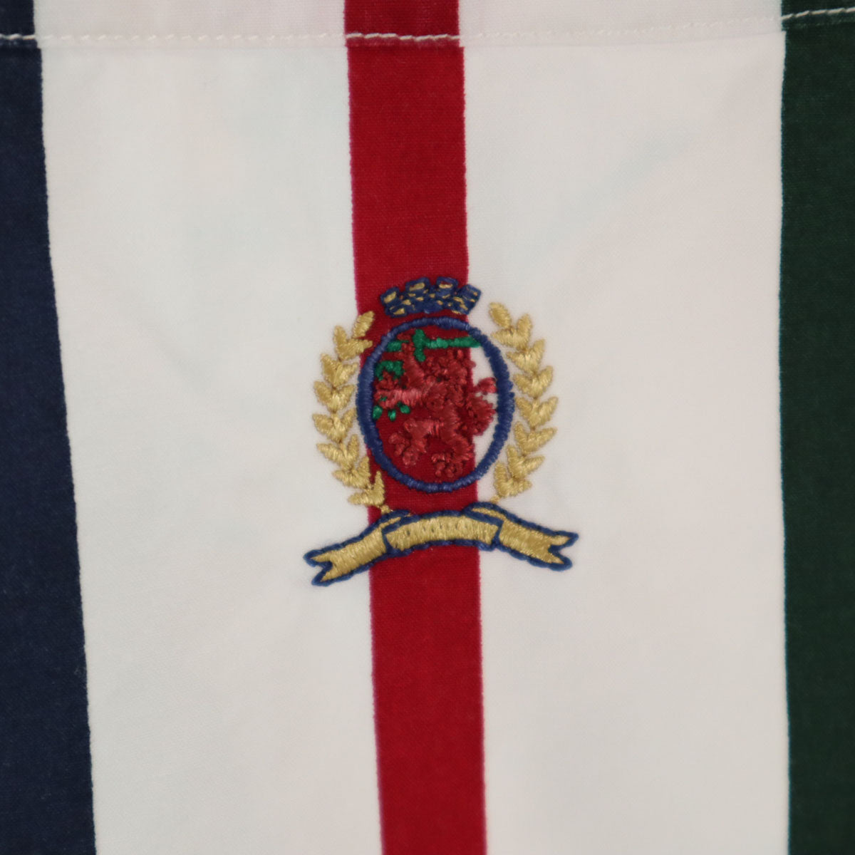 TOMMY HILFIGER トミーヒルフィガー 90s オールド ストライプ柄 半袖 ボタンダウンシャツ S ホワイト メンズ