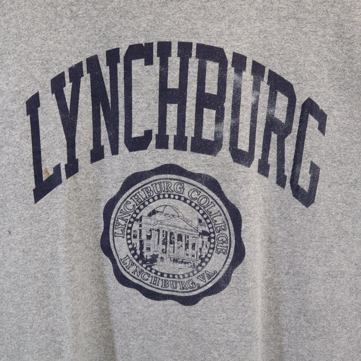 The Cotton Exchange ザコットンエクスチェンジ 90s USA製 オールド LYNCHBURC カレッジ 半袖 Tシャツ XL グレー シングルステッチ メンズ