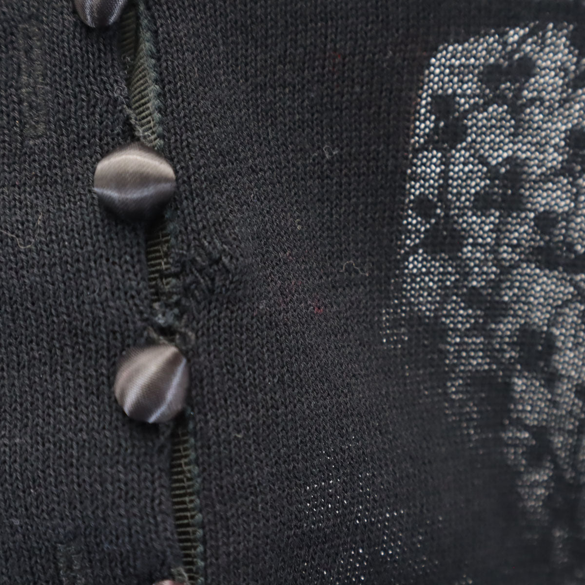 長袖 シアー切替 ニットカーディガン ブラック ペプラム レディース