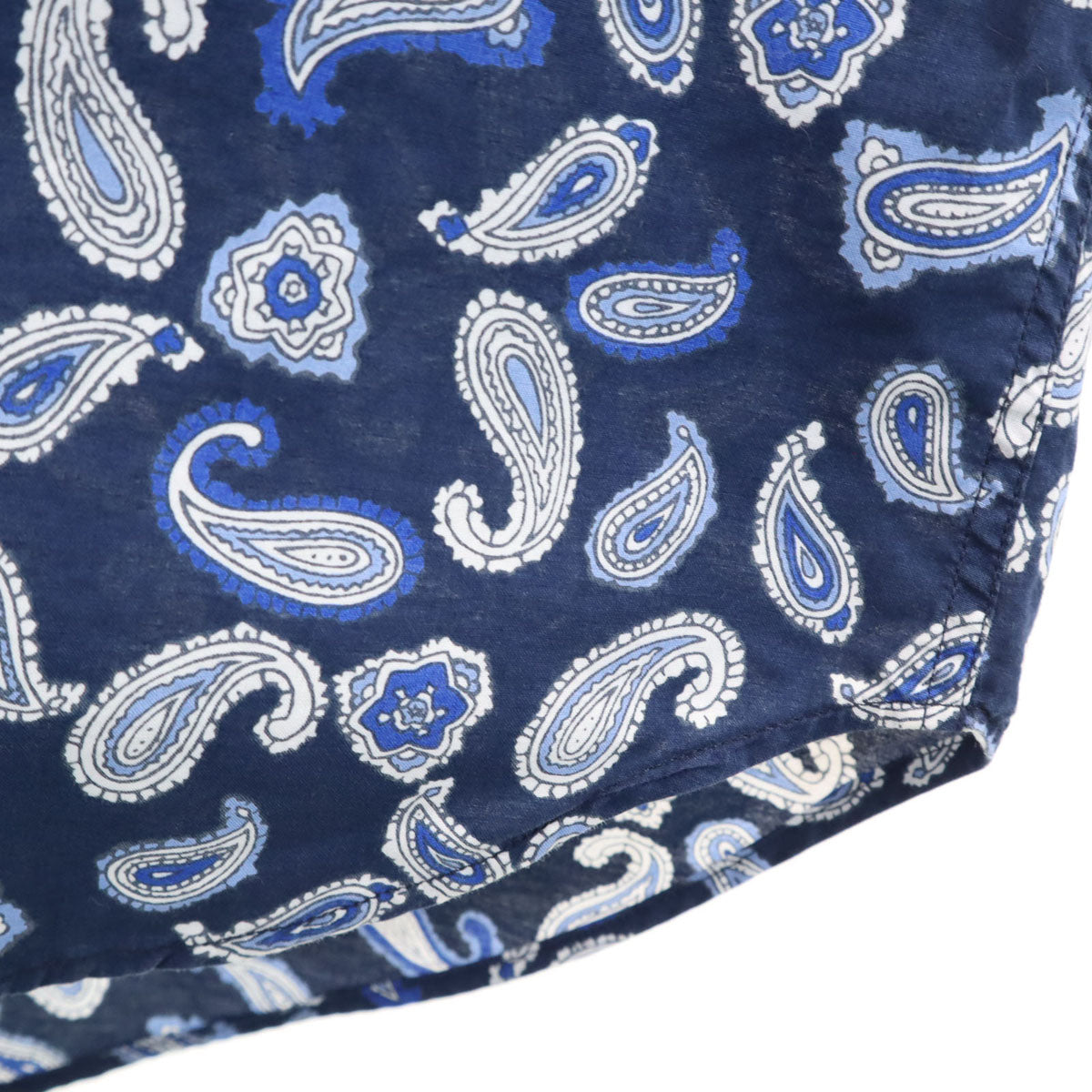 ETRO エトロ イタリア製 ペイズリー柄 長袖 コットンシャツ S ネイビー メンズ