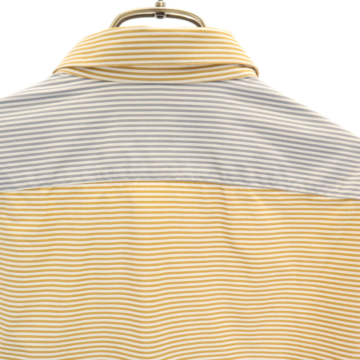 Salvatore Ferragamo サルヴァトーレフェラガモ イタリア製 ボーダー ストライプ柄 長袖 シャツ XL グレー メンズ