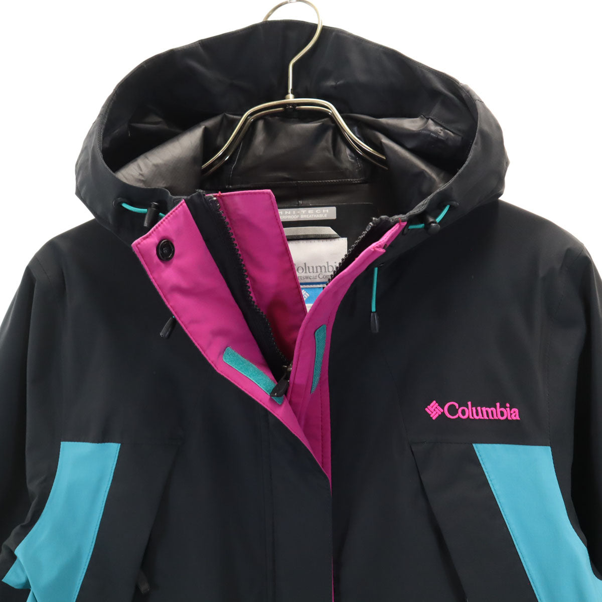 【海外古着】US Columbia ナイロン ジャケット 黒 M Columbia コロンビア ナイロンジャケット M 黒系 防水