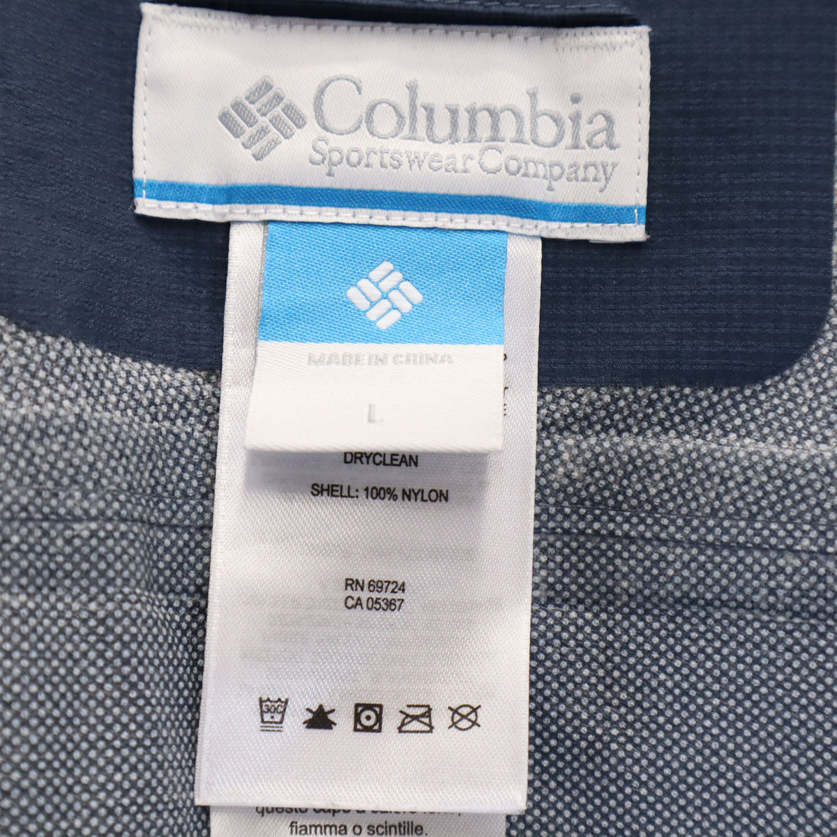 Columbia コロンビア フラッシュリーフ ナイロンジャケット L ネイビー系 防水 アウトドア 収納袋付き レディース