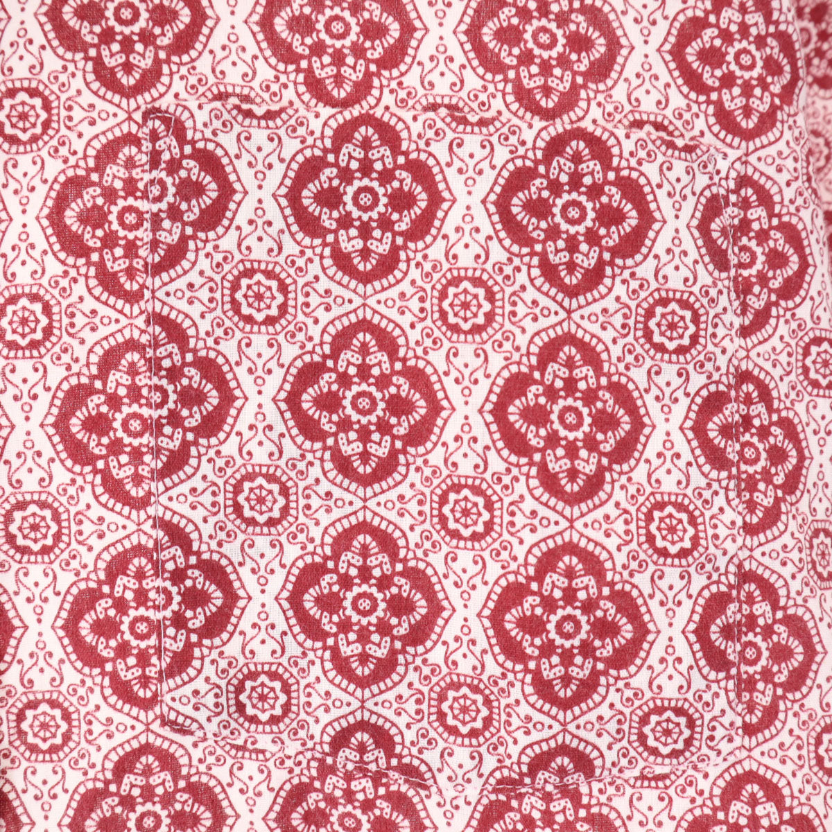 STRETCH BRESS 70s USA製 ヴィンテージ 総柄 長袖 シャツ M 赤系 メンズ