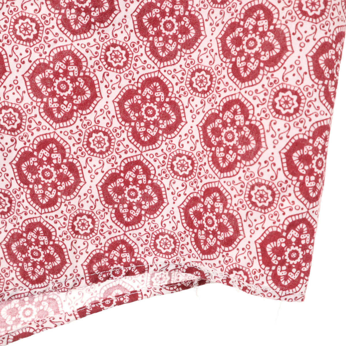 STRETCH BRESS 70s USA製 ヴィンテージ 総柄 長袖 シャツ M 赤系 メンズ