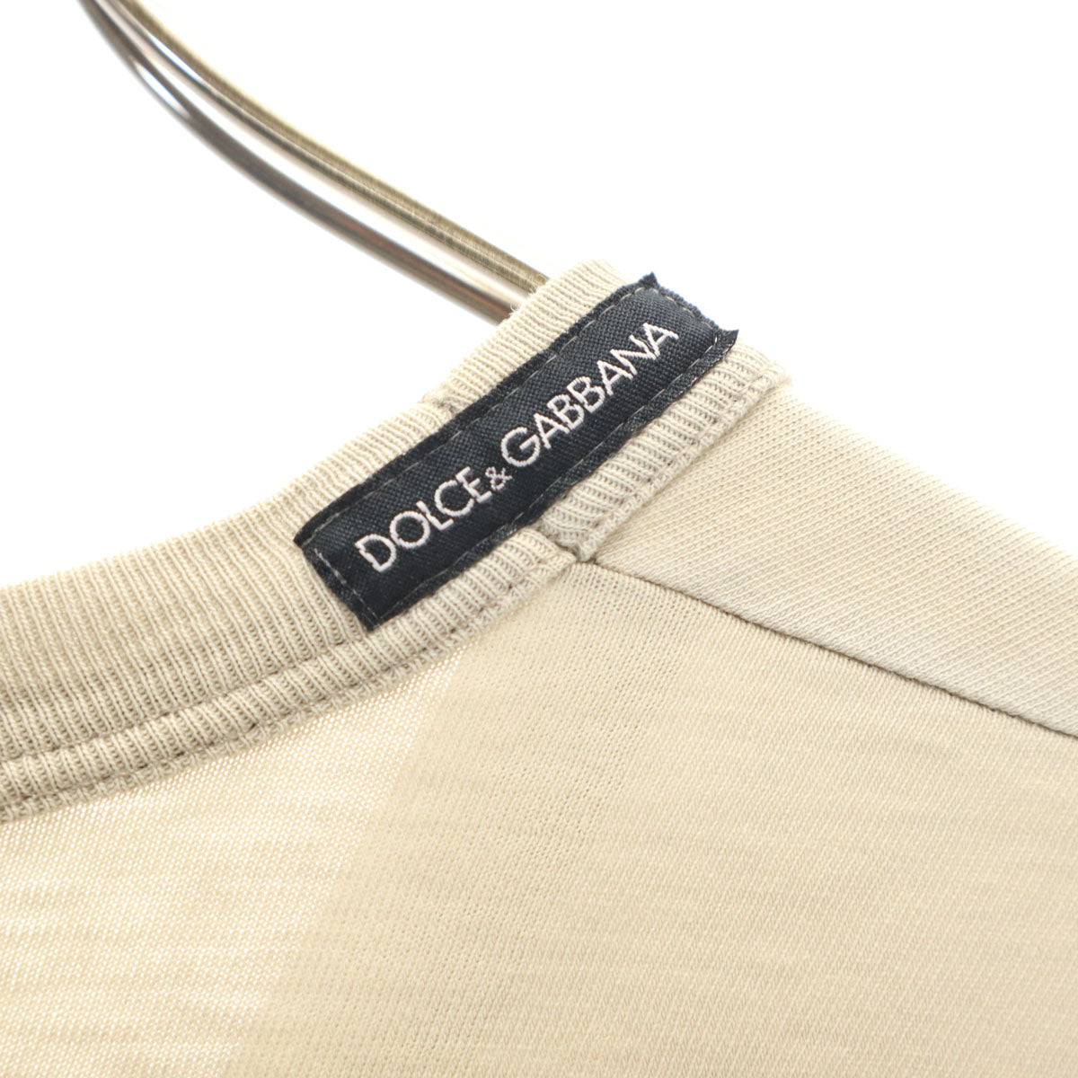 DOLCE&GABBANA ドルチェアンドガッバーナ イタリア製 フォトプリント 半袖 Vネック Tシャツ 48 グレージュ メンズ