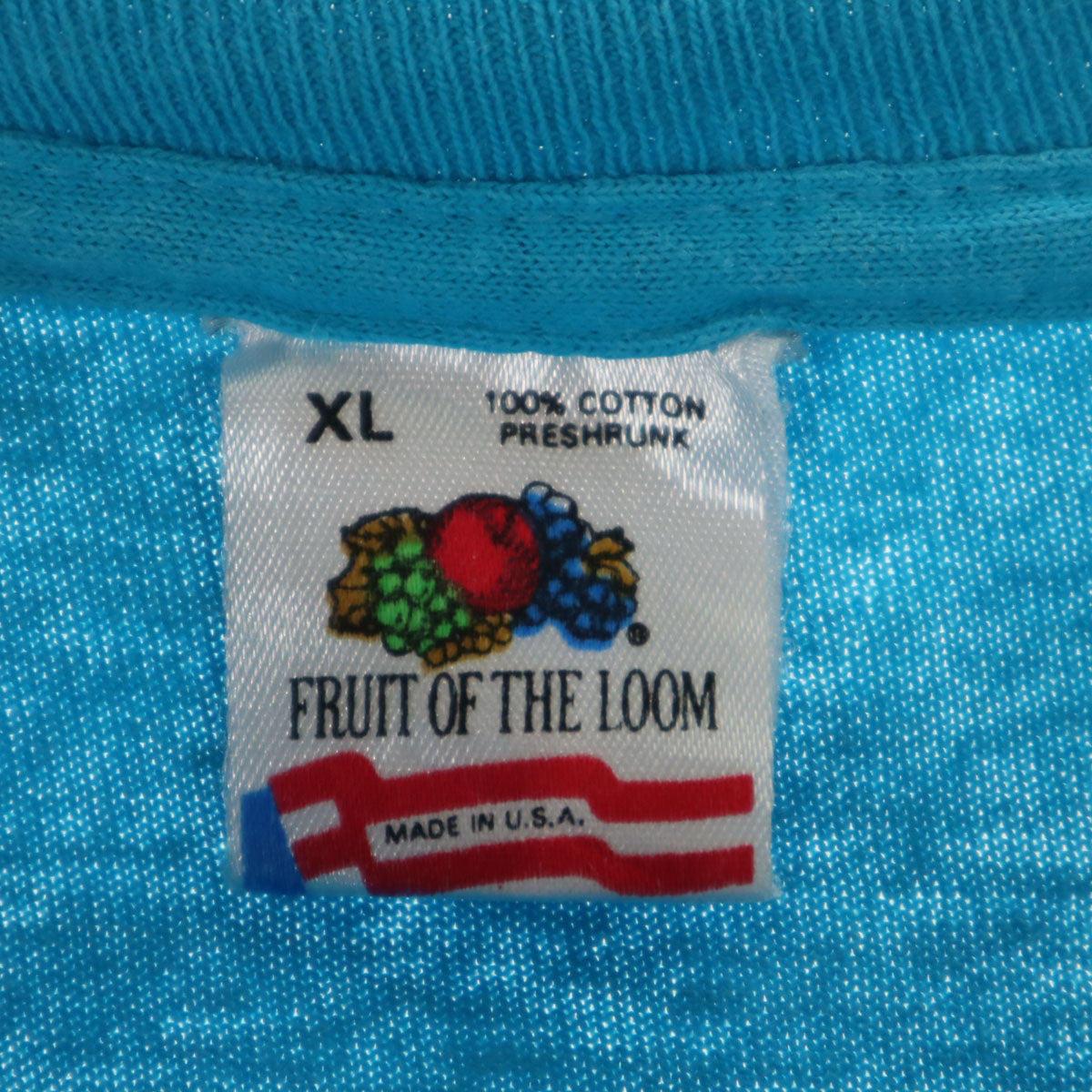FRUIT OF THE LOOM フルーツオブザルーム 90s USA製 オールド ヘンリー・メイヒュー 半袖 Tシャツ XL 水色 シングルステッチ Henry Mayhew メンズ