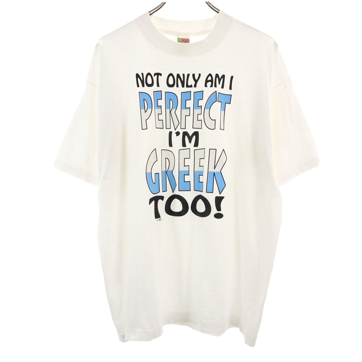 FRUIT OF THE LOOM BEST フルーツオブザルーム ベスト 90s オールド メッセージ プリント 半袖 Tシャツ XL ホワイト シングルステッチ メンズ