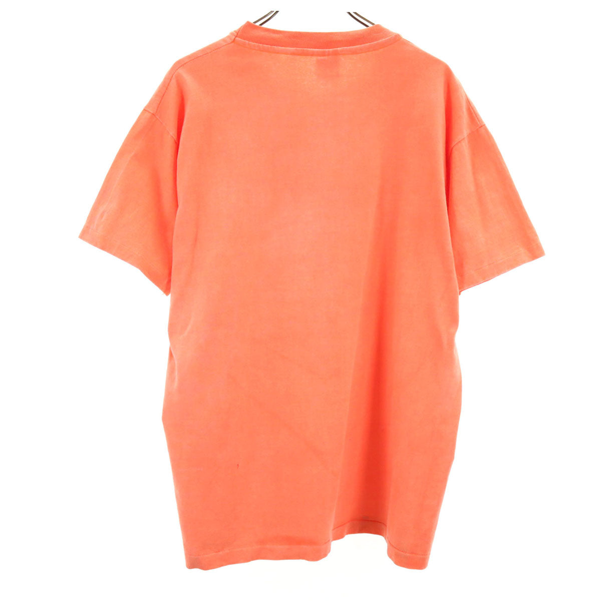 anvil アンヴィル 90s USA製 オールド Clementon Gun Club 半袖 Tシャツ ONE SIZE ネオンオレンジ系 シングルステッチ メンズ