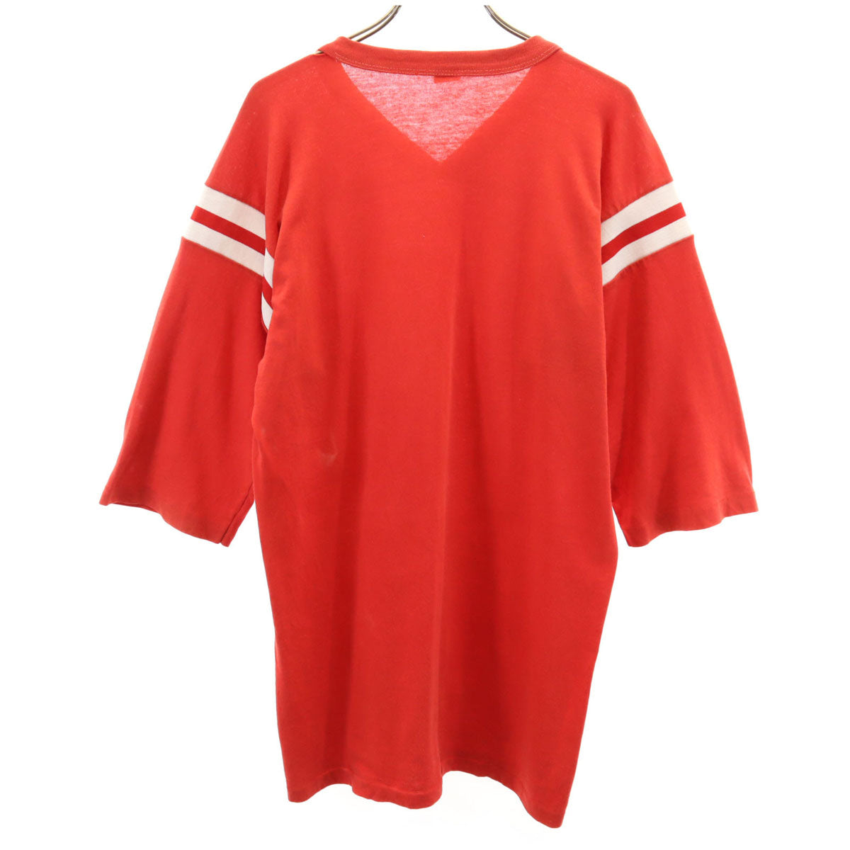 OLD オールド 80s USA製 5分袖 Tシャツ XL レッド シングルステッチ メンズ