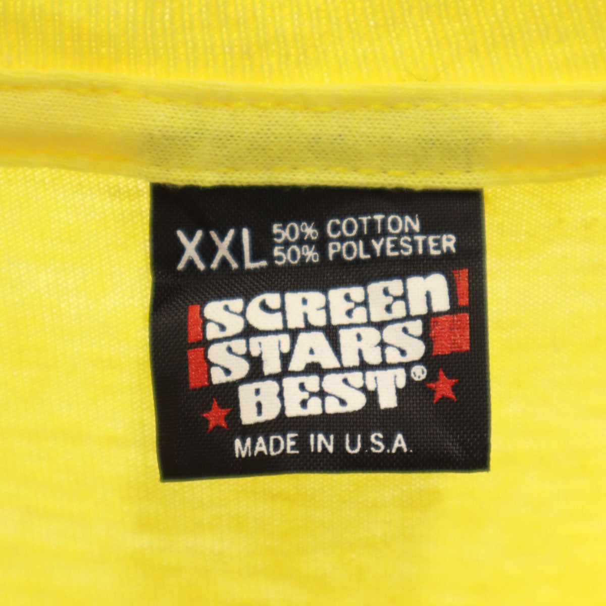SCREEN STARS BEST スクリーンスターズベスト 90s USA製 オールド 半袖 Tシャツ XXL イエロー シングルステッチ ビッグサイズ メンズ