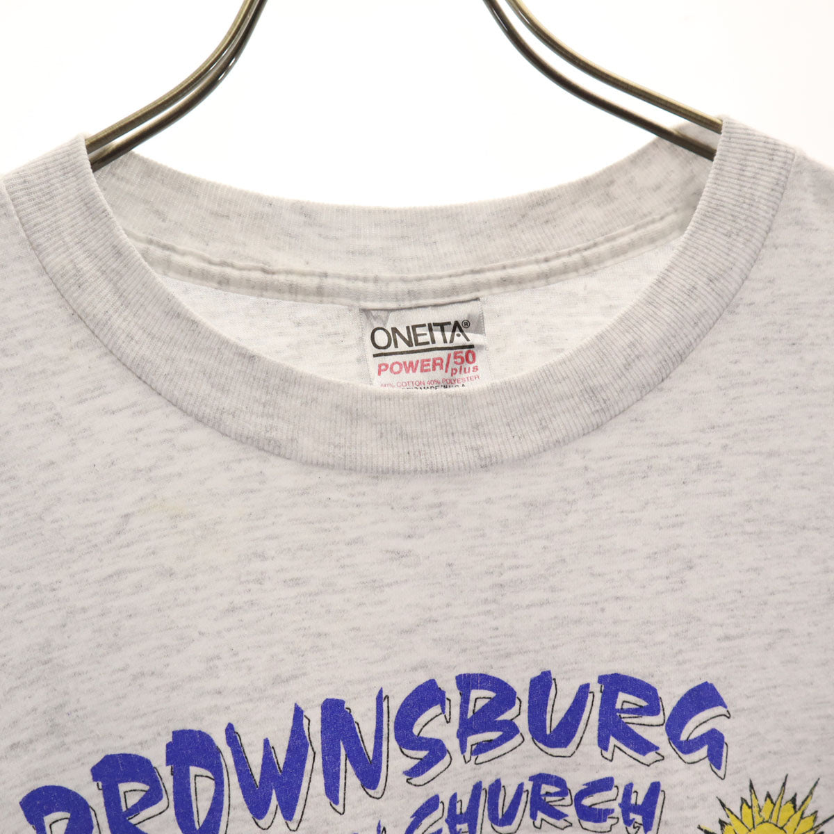 ONEITA オニータ 90s USA製 オールド 半袖 Tシャツ XL グレー シングルステッチ メンズ