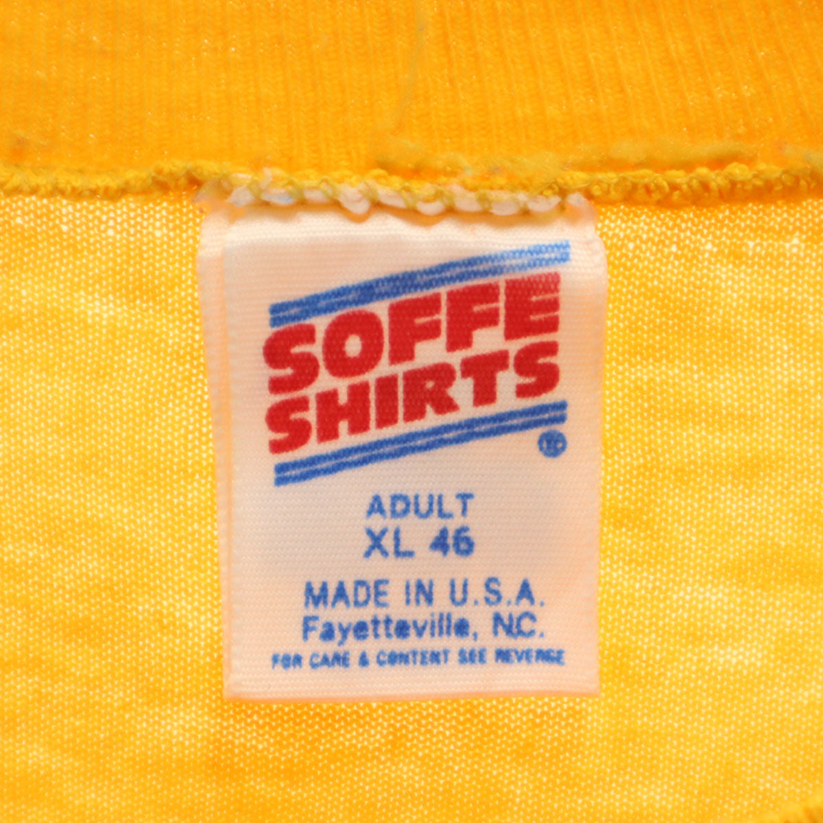 SOFFE ソフィー 90s USA製 オールド 半袖 Tシャツ XL イエロー シングルステッチ メンズ