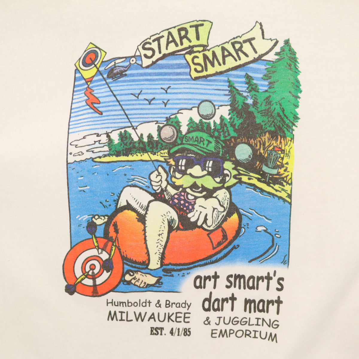 OLD オールド 90s プリント 半袖 Tシャツ 白 メンズ