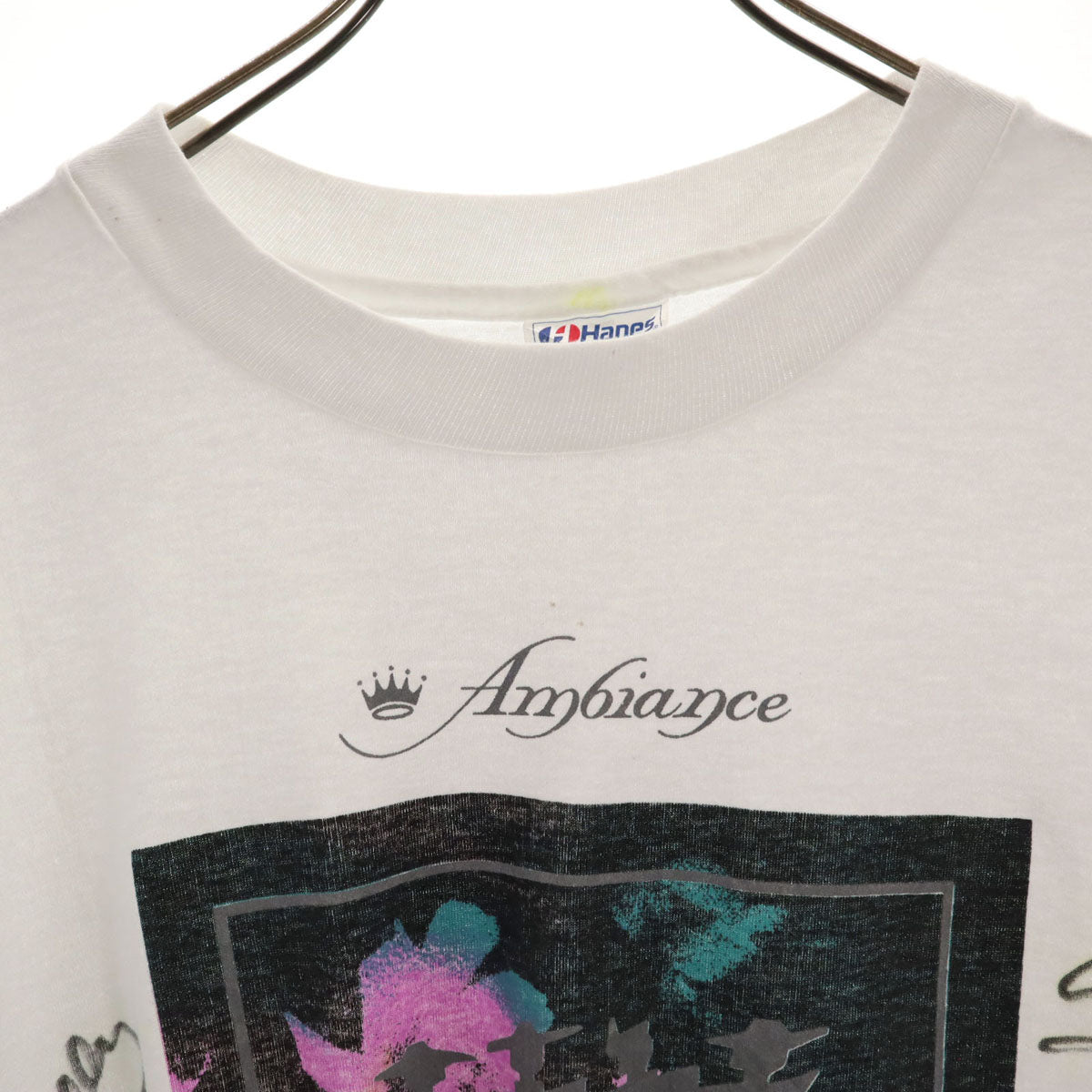 Hanes ヘインズ 80s 90s USA製 オールド 半袖 Tシャツ XXL 白 ビックサイズ シングルステッチ メンズ