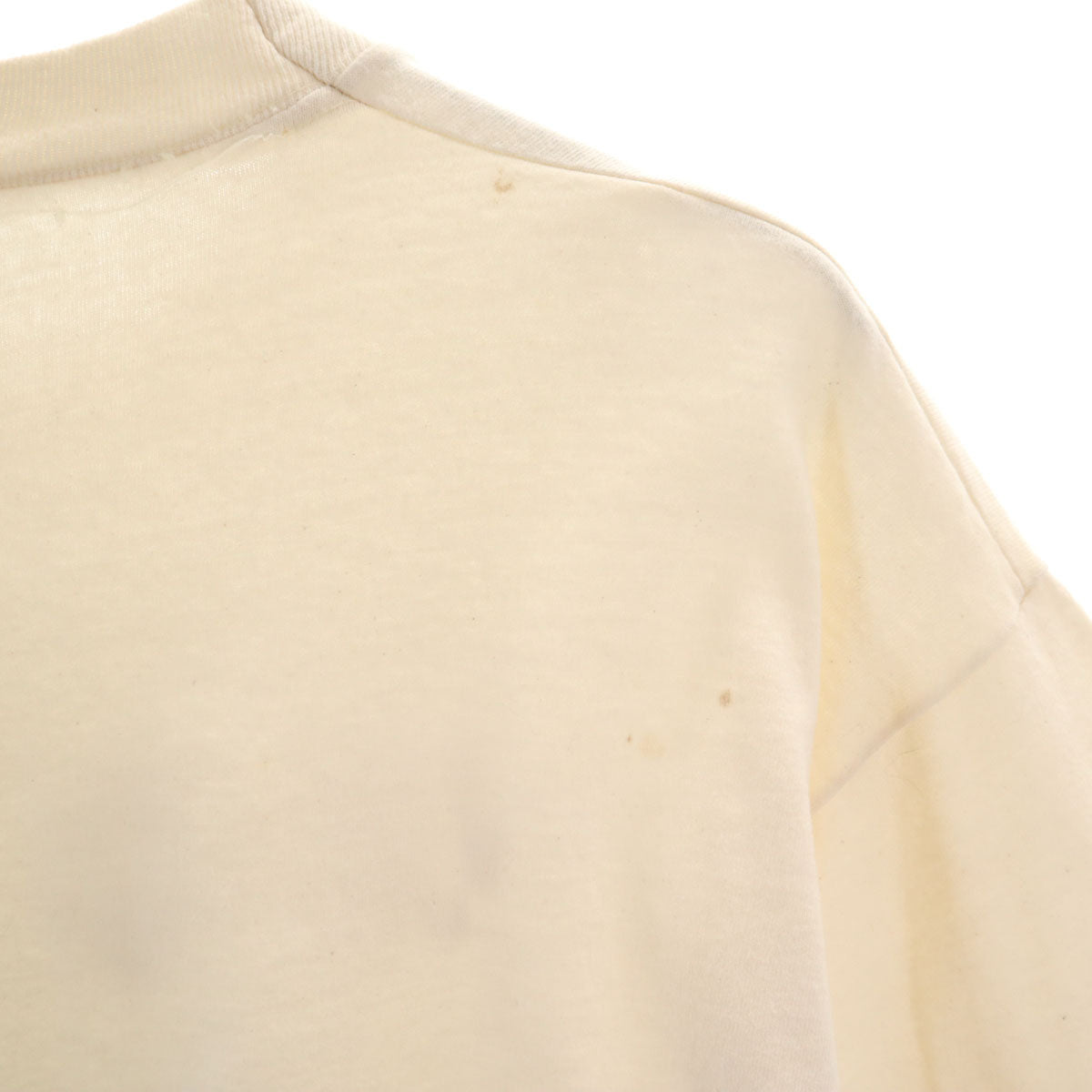 OLD オールド 90s 足跡プリント 半袖 Tシャツ クリーム シングルステッチ メンズ