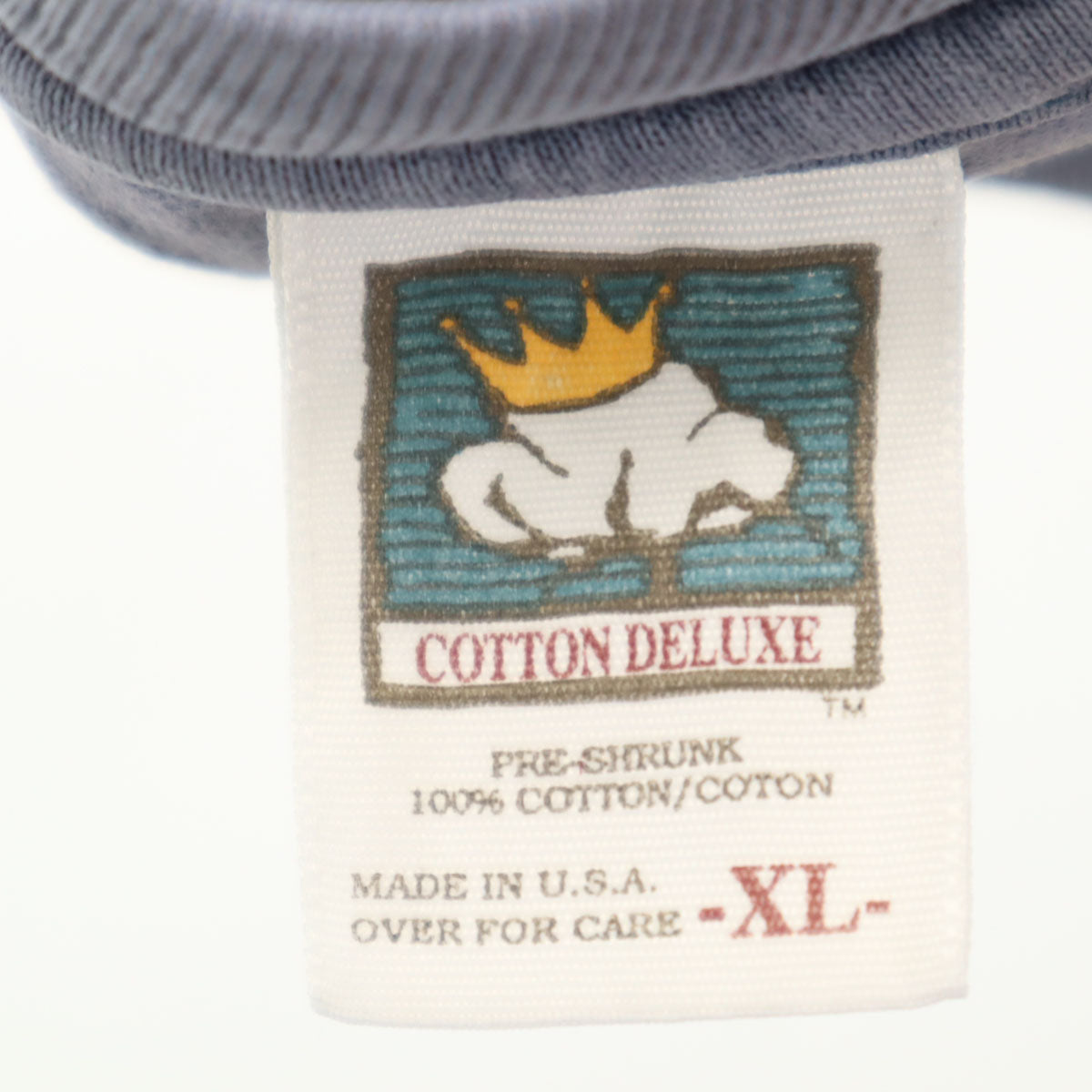 COTTON DELUXE 90s USA製 オールド 半袖 Tシャツ XL ネイビー系 シングルステッチ メンズ