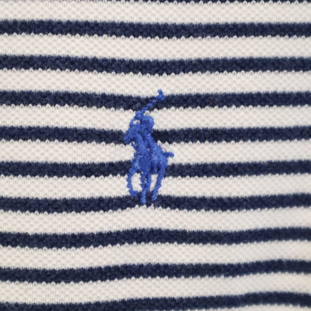 Polo by Ralph Lauren ポロバイラルフローレン ボーダー柄 半袖 ポロシャツ M ホワイト 鹿の子 メンズ