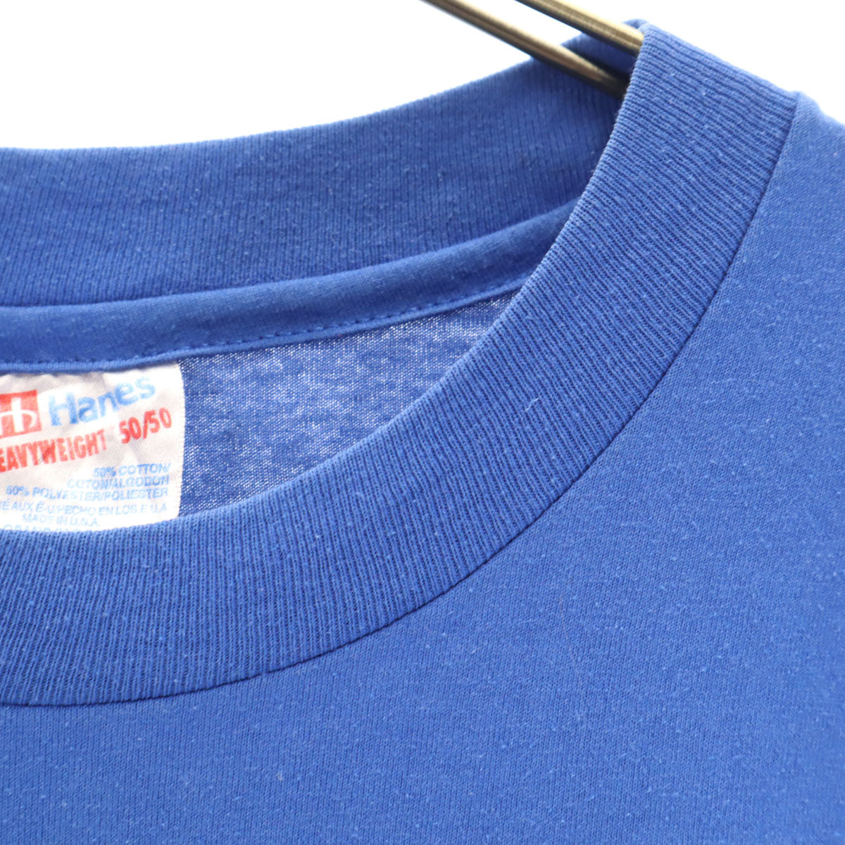Hanes ヘインズ 90s USA製 オールド ウッドストック コミュニティー協会 半袖 Tシャツ XL ブルー シングルステッチ メンズ