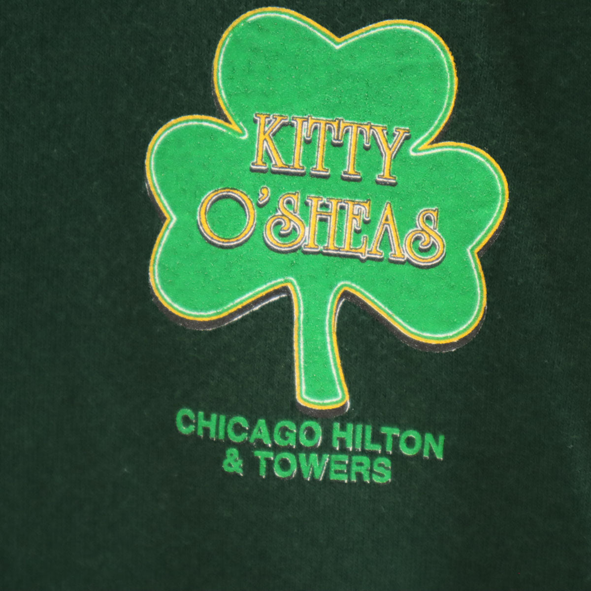 FRUIT OF THE LOOM フルーツオブザルーム オールド バックプリント KITTY O'SHEAS 半袖 Tシャツ XL 深緑 シングルステッチ メンズ