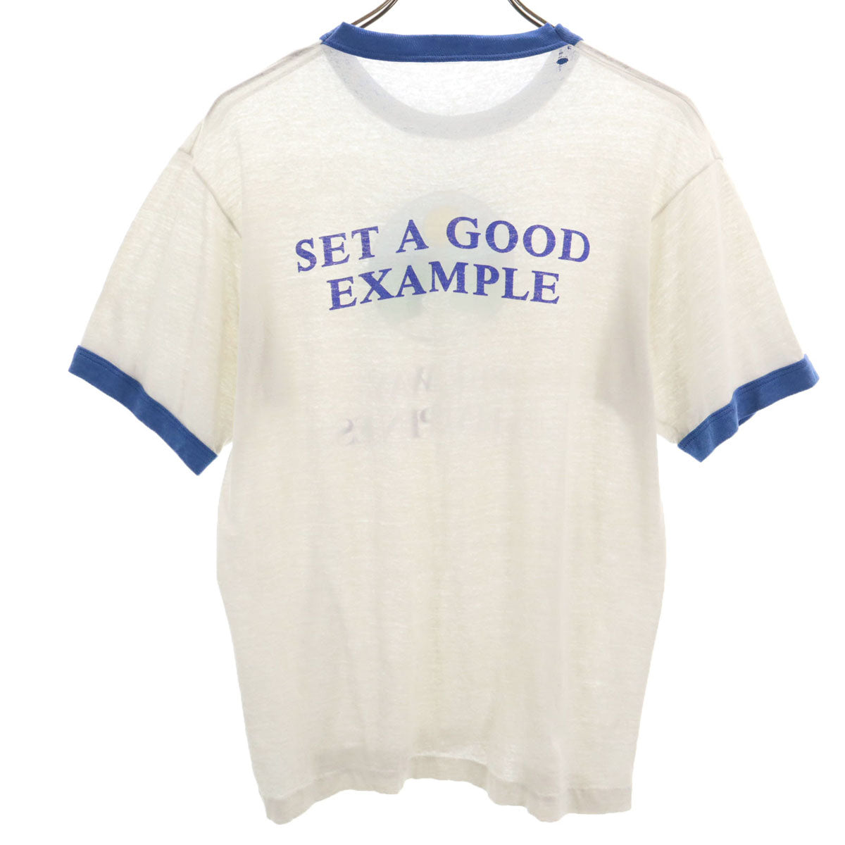 OLD オールド 90s 80s 半袖 リンガー Tシャツ ホワイト系 メンズ