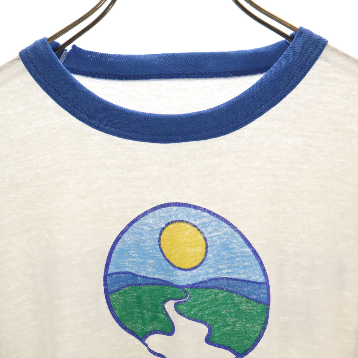 OLD オールド 90s 80s 半袖 リンガー Tシャツ ホワイト系 メンズ