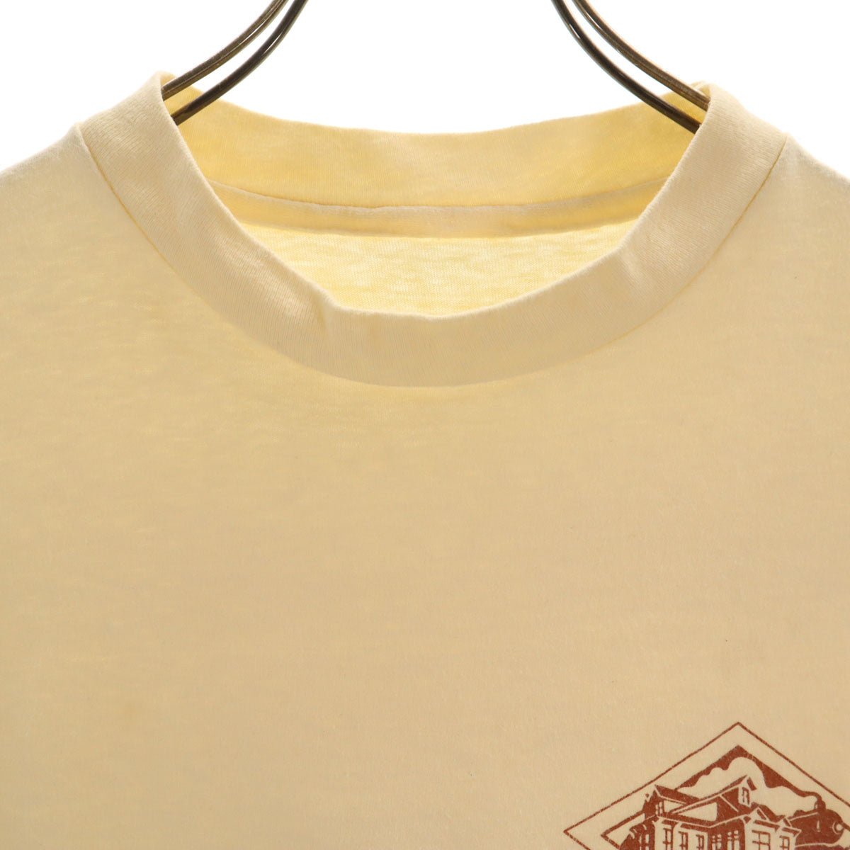 OLD オールド 90s 半袖 Tシャツ クリーム系 シングルステッチ バックプリント メンズ