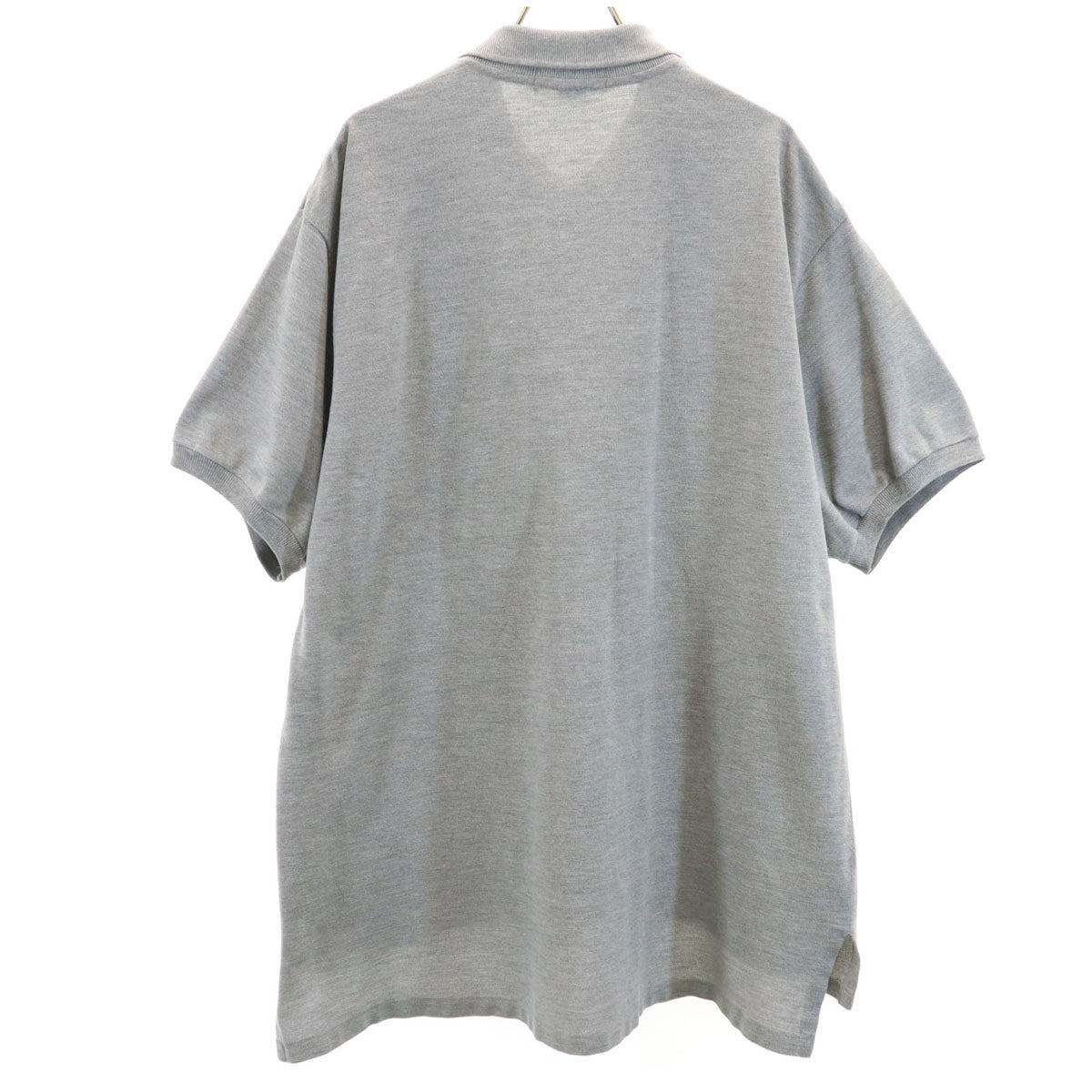 Polo by Ralph Lauren ポロバイラルフローレン USA製 ポロベア刺繍 半袖 ポロシャツ L グレー 鹿の子 メンズ