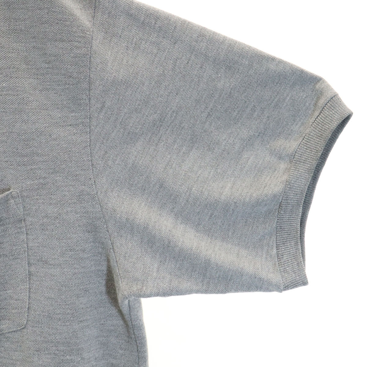 Polo by Ralph Lauren ポロバイラルフローレン USA製 ポロベア刺繍 半袖 ポロシャツ L グレー 鹿の子 メンズ