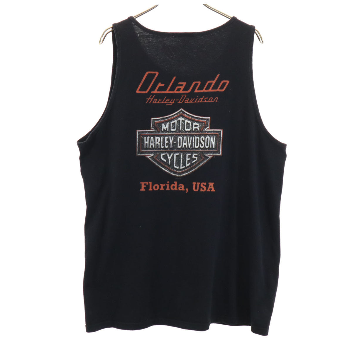 BIKER BUILT バイカービルド ハーレーダビッドソン プリント タンクトップ ブラック メンズ