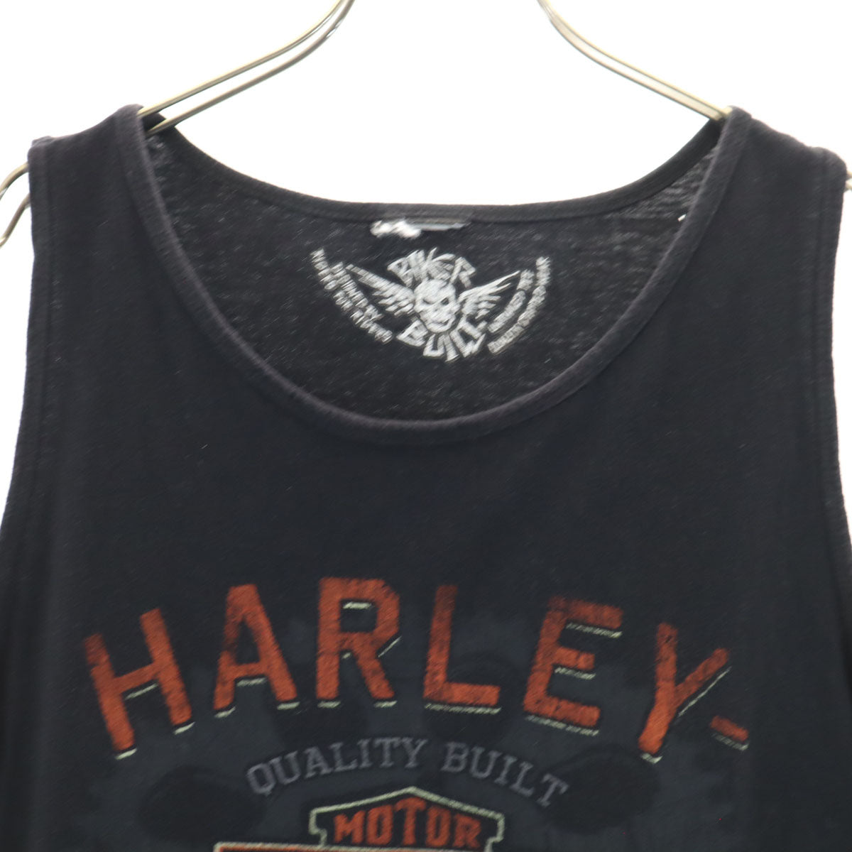 BIKER BUILT バイカービルド ハーレーダビッドソン プリント タンクトップ ブラック メンズ