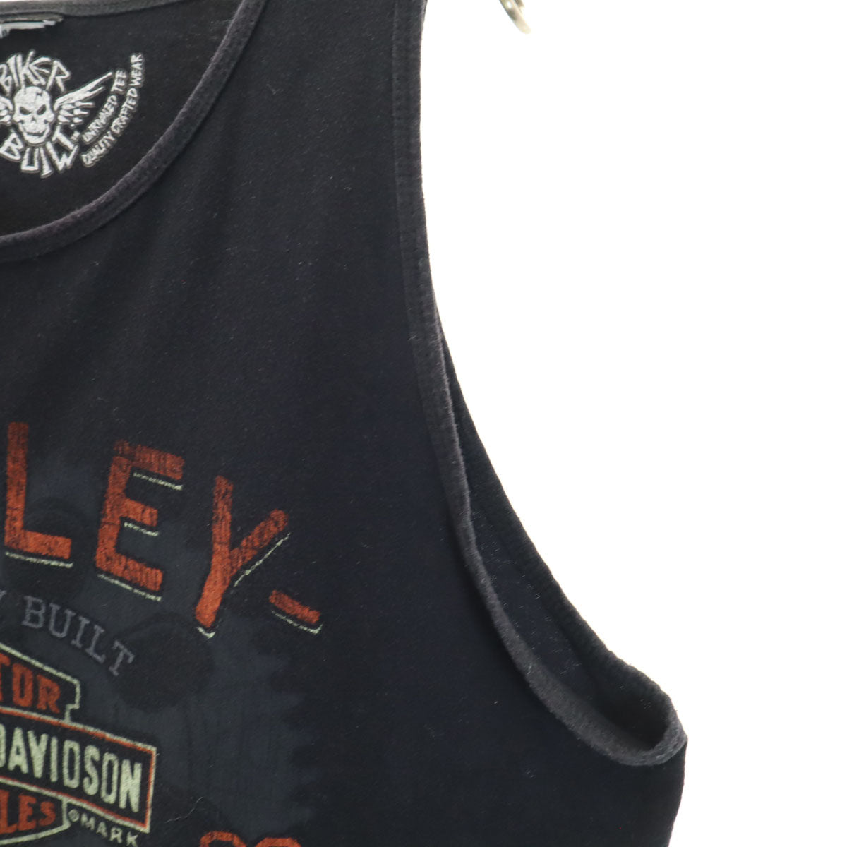 BIKER BUILT バイカービルド ハーレーダビッドソン プリント タンクトップ ブラック メンズ