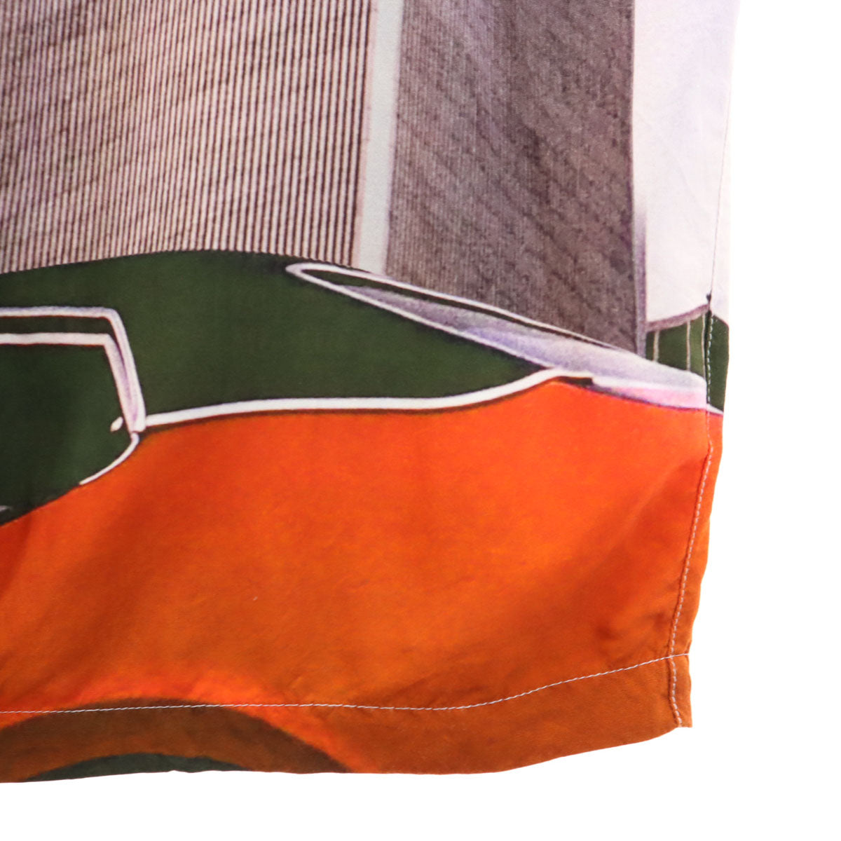 LFYT エルエフワイティー フォトグラフィック ツインタワー 半袖 オールドニューヨーク オープンカラーシャツ L パープル メンズ