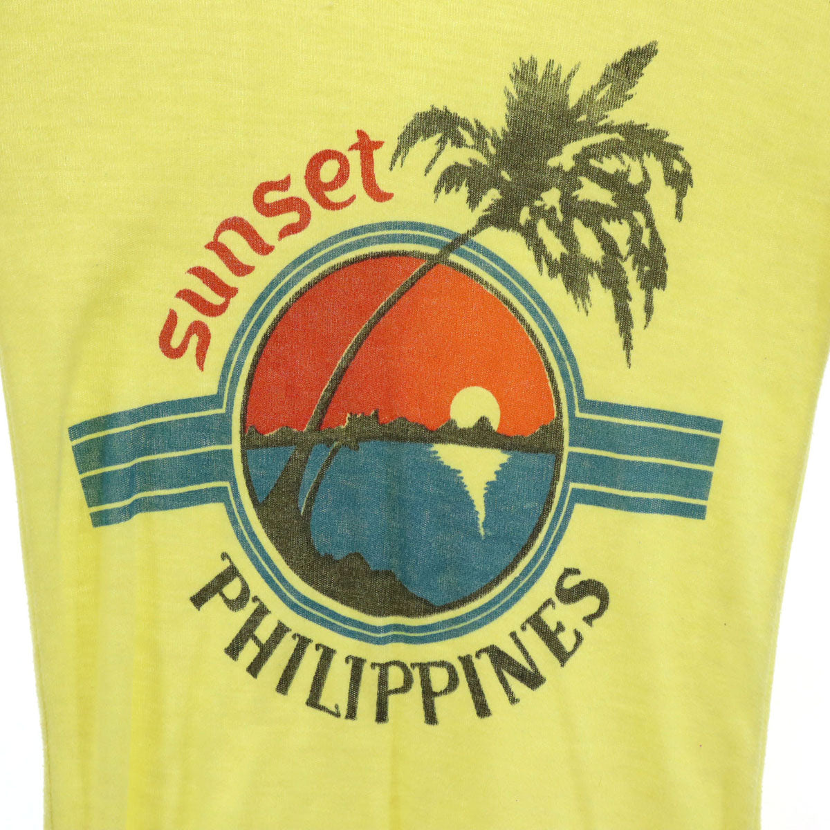 VINTAGE ヴィンテージ 80s 半袖 Tシャツ イエロー シングルステッチ メンズ