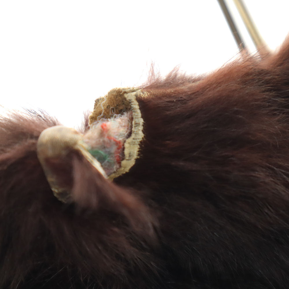 ラビットファー 毛皮コート L ブラウン レディース