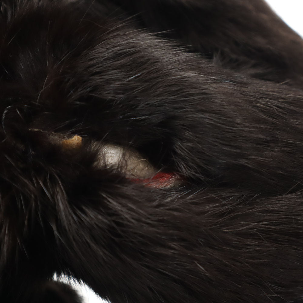 ラビットファー 毛皮コート L ブラウン レディース