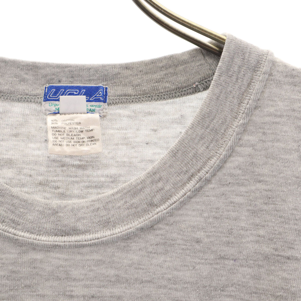 UCLA 90s 日本製 オールド プリント 半袖 Tシャツ XL グレー シングルステッチ バックプリント メンズ