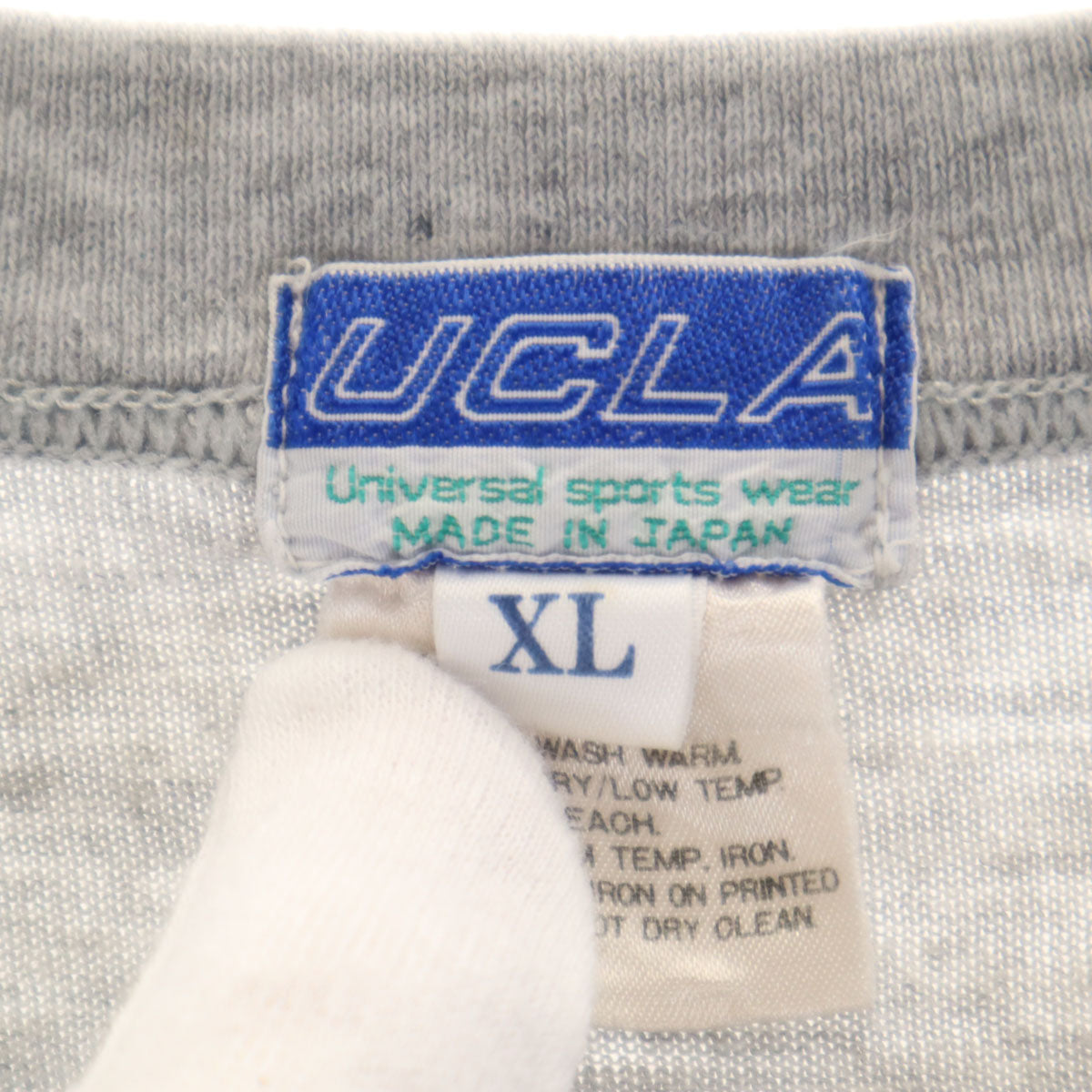 UCLA 90s 日本製 オールド プリント 半袖 Tシャツ XL グレー シングルステッチ バックプリント メンズ