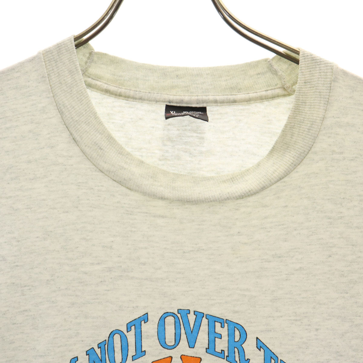 FRUIT OF THE LOOM フルーツオブザルーム 90s USA製 オールド プリント 半袖 Tシャツ XL グレー シングルステッチ メンズ