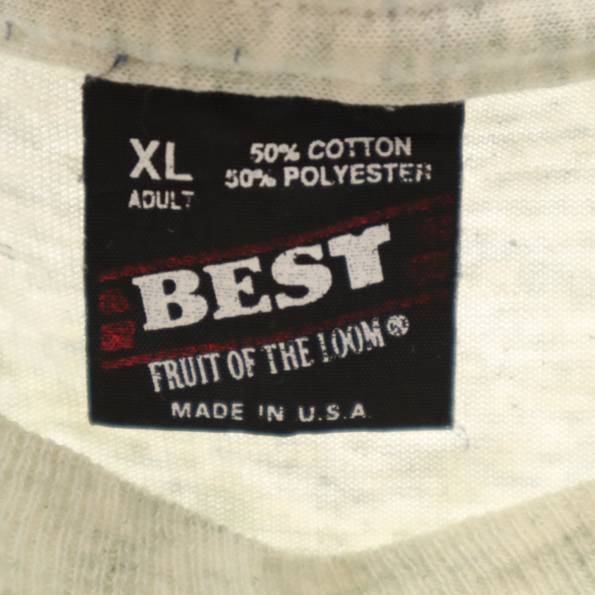 FRUIT OF THE LOOM フルーツオブザルーム 90s USA製 オールド プリント 半袖 Tシャツ XL グレー シングルステッチ メンズ