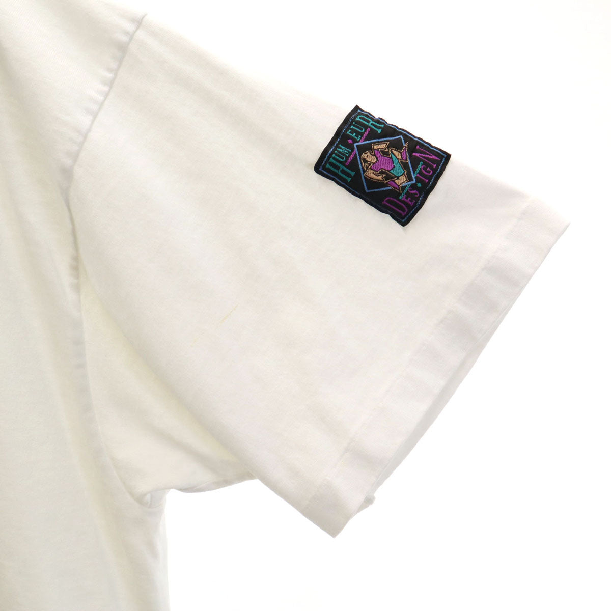 HUMEUR DESIGN 90s カナダ製 オールド プリント 半袖 Tシャツ XL ホワイト シングルステッチ メンズ