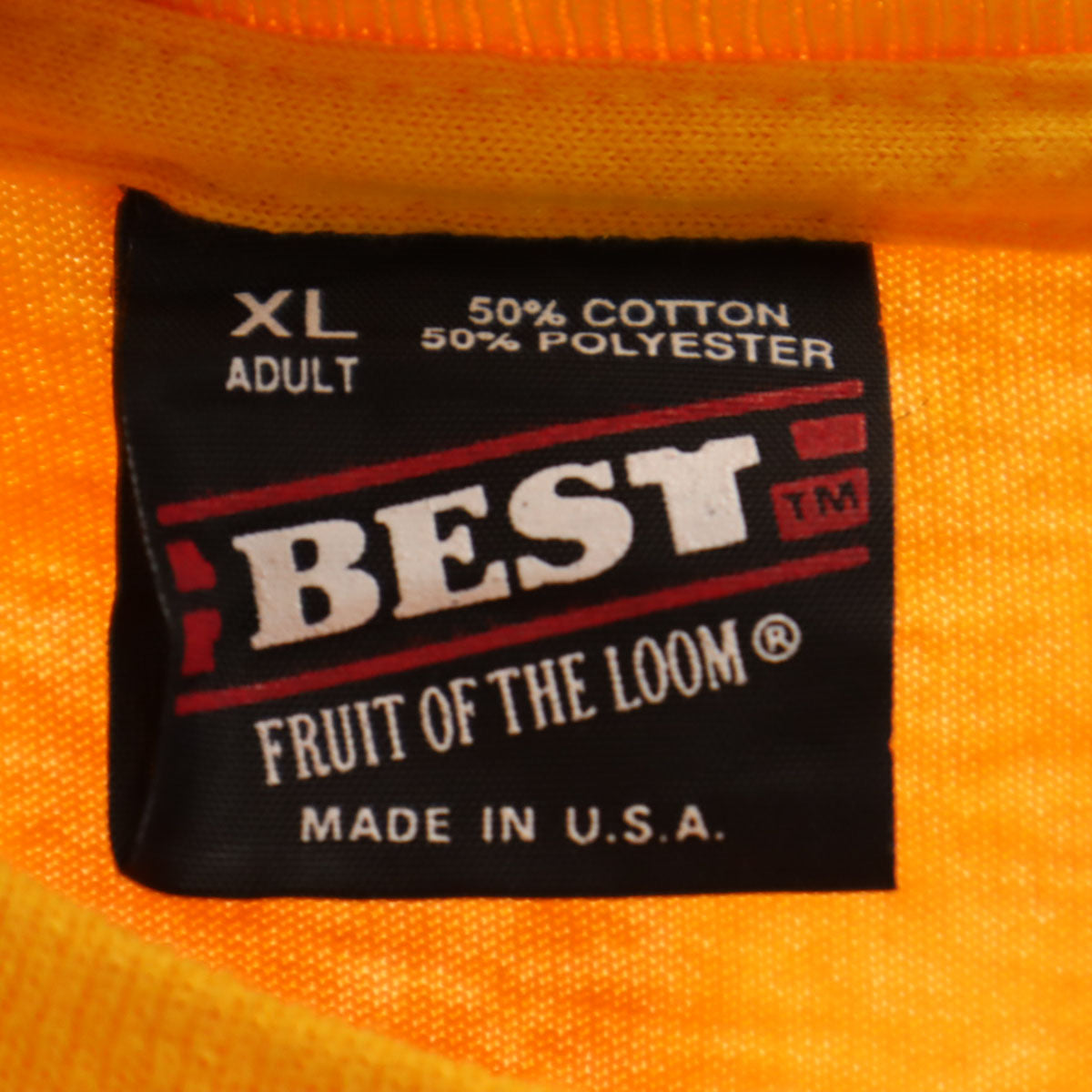 FRUIT OF THE LOOM フルーツオブザルーム 90s USA製 オールド 半袖 BIX SEVEN ディアドラ Tシャツ XL オレンジ シングルステッチ メンズ