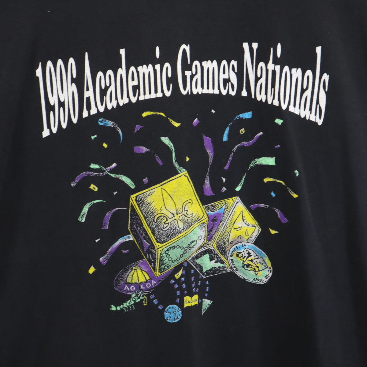 OLD オールド 90s プリント 半袖 Tシャツ ブラック シングルステッチ メンズ