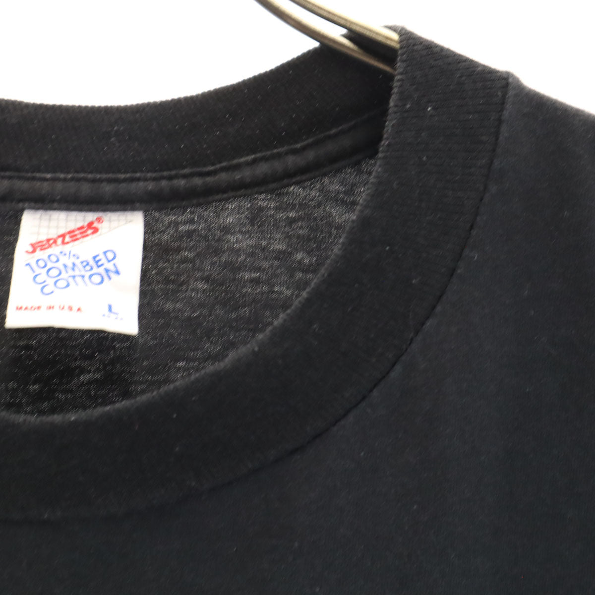 JERZEES ジャージーズ 80s USA製 ヴィンテージ オオカミ 半袖 Tシャツ L ブラック アニマル柄 メンズ