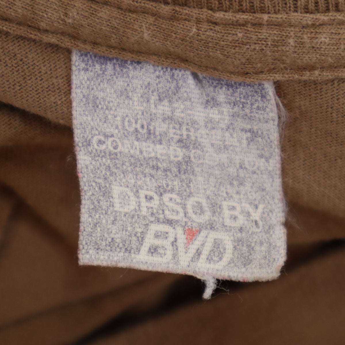 DPSO BY BVD 90s オールド 半袖 Tシャツ L ブラウン シングルステッチ 無地 メンズ